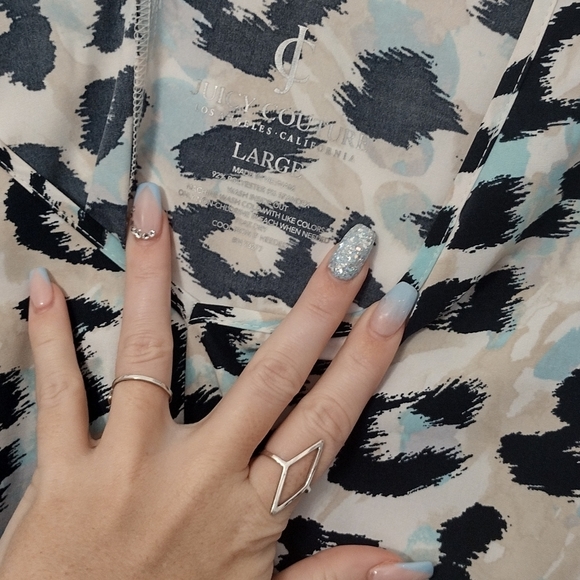 Juicy Couture leopard baby blue leopard large tie navy - Picture 3 of 4